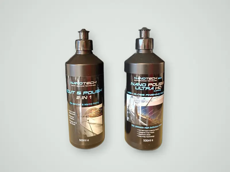 Polerkit 2 steg: två flaskor Nanotech, Cut & Polish 2 in 1 och Nano Polish Ultra HD